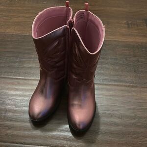 Old Navy, pink metallic, girls cowboy boots. Brand New.